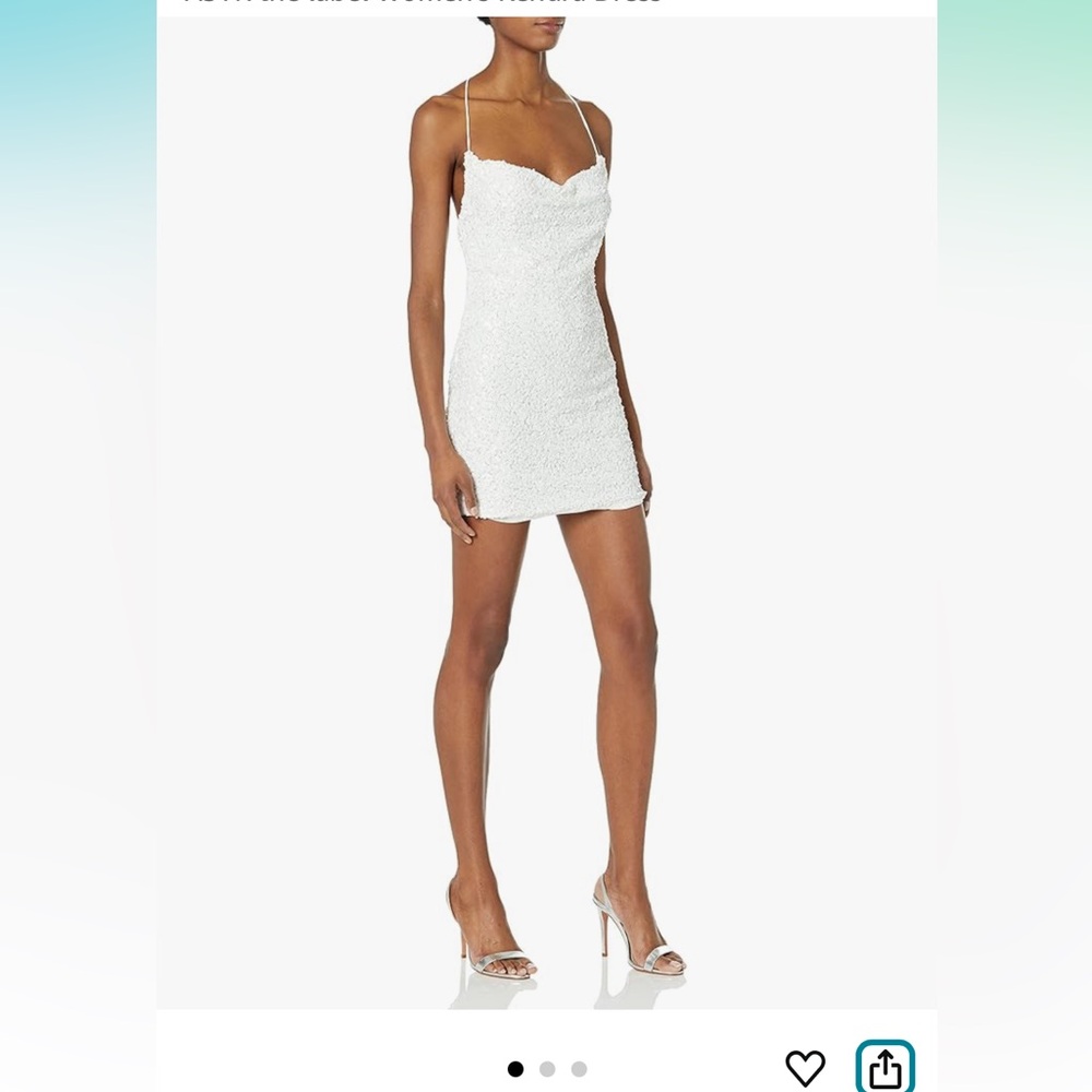 ASTR The Label White Sequin Dress